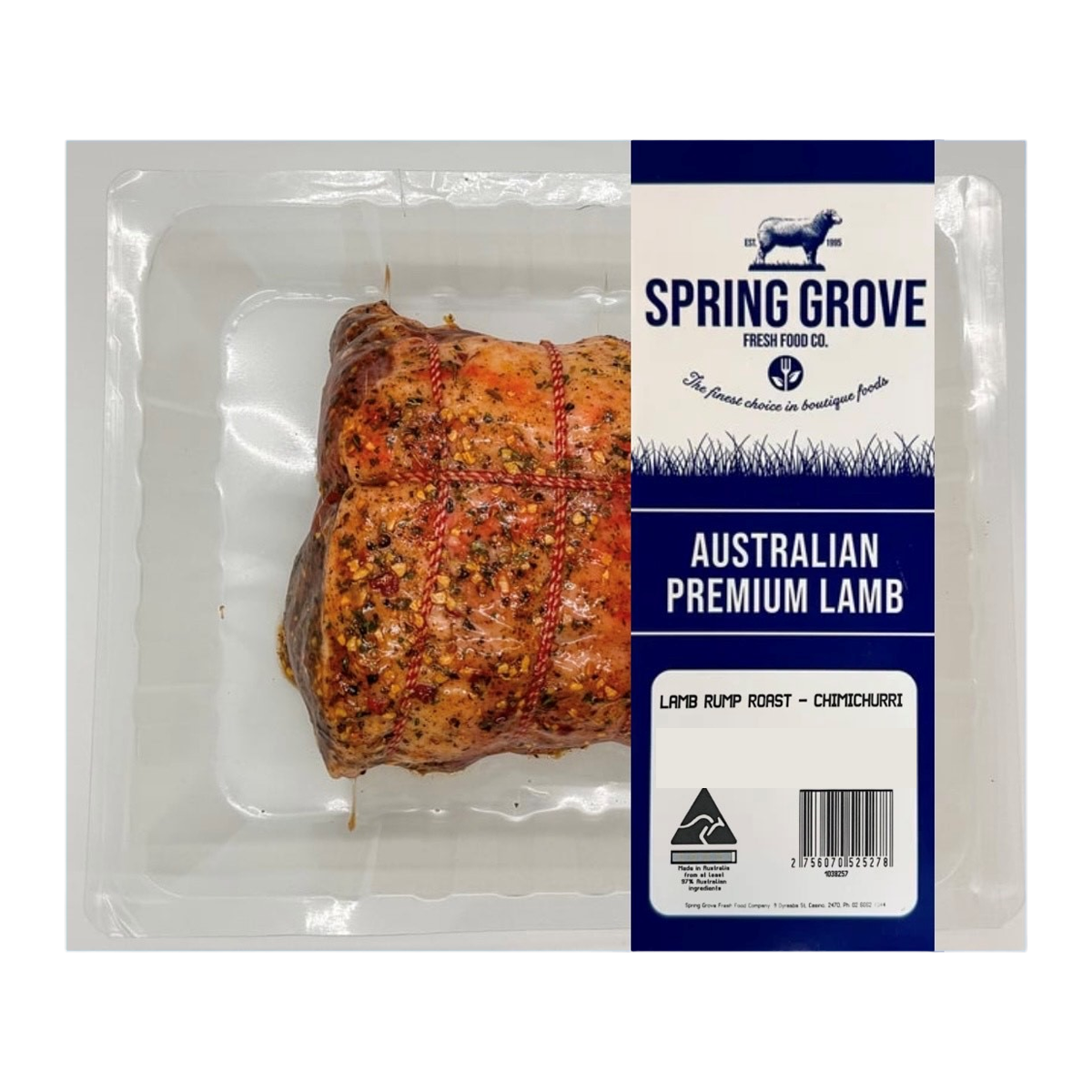 Spring Grove Lamb Rump Roast Chimichurri 650-800g | Harris Farm Markets Online