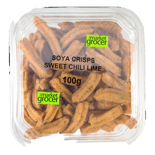 The Market Grocer Soya Crisps Sweet Chili Lime Tub 100g