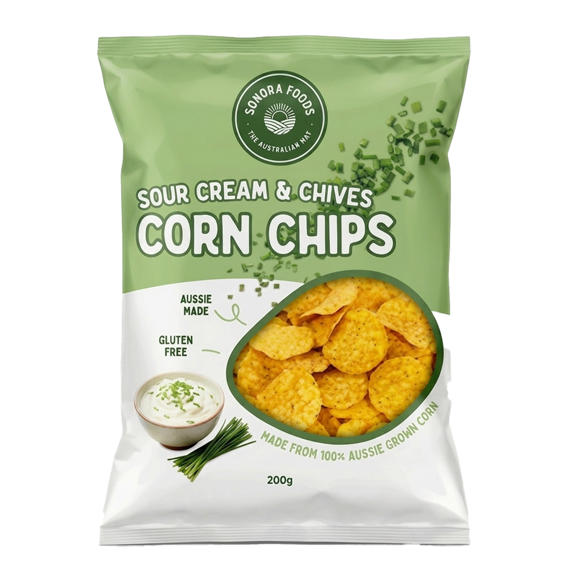 Sonora Corn Chips Sour Cream & Chives 200g