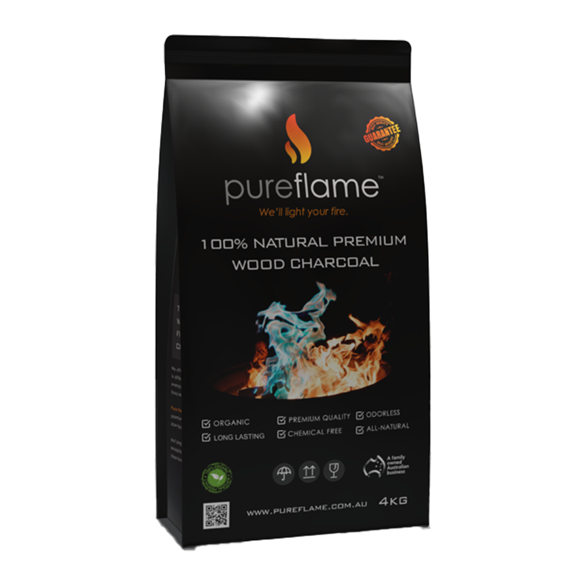 Pure Flame 100% Natural Premium Wood Charcoal 4kg