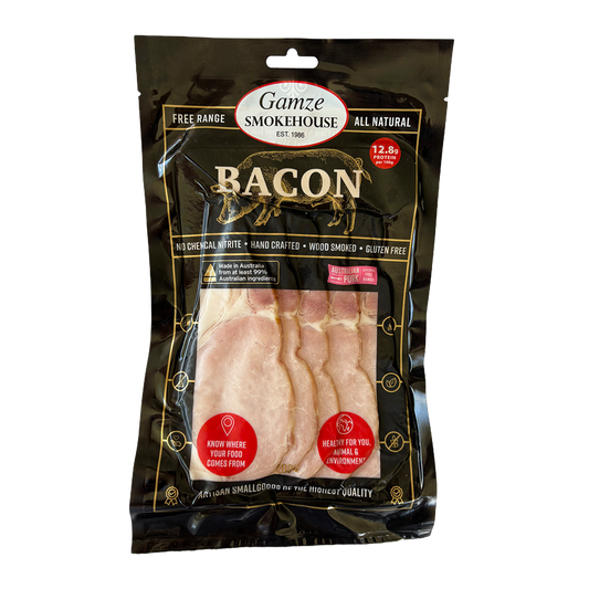 Gamze Smokehouse Nitrite Free Free Range Middle Bacon 200g