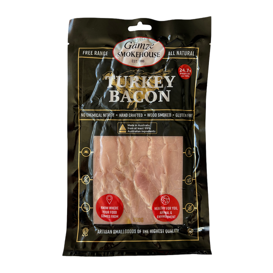 Gamze Smokehouse Nitrite Free Free Range Turkey Bacon 200g