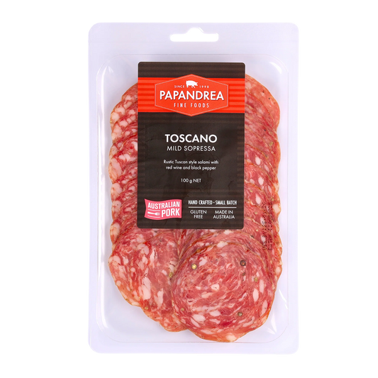 Papandrea Fine Foods Gluten Free Toscano Salami 100g