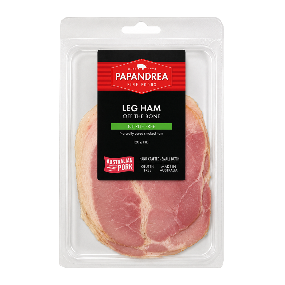 Papandrea Fine Foods Nitrite Free Leg Ham 120g