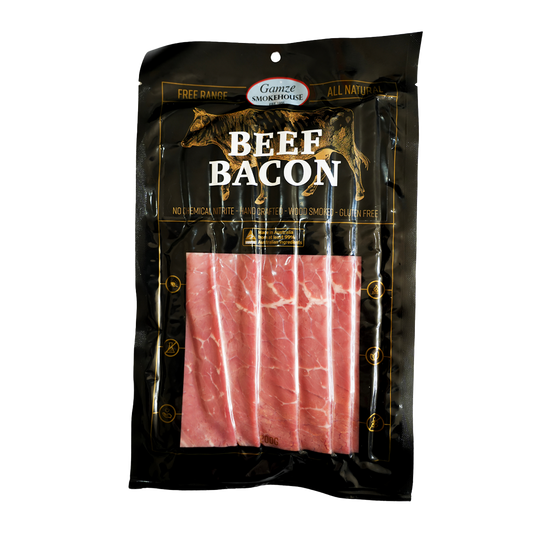 Gamze Smokehouse Nitrite Free Free Range Beef Bacon 200g
