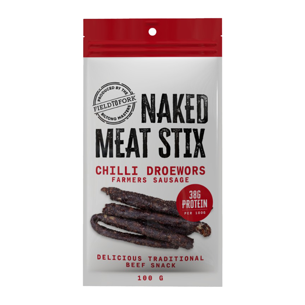 Field To Fork Naked Meat Stix Chili Droewors 100g
