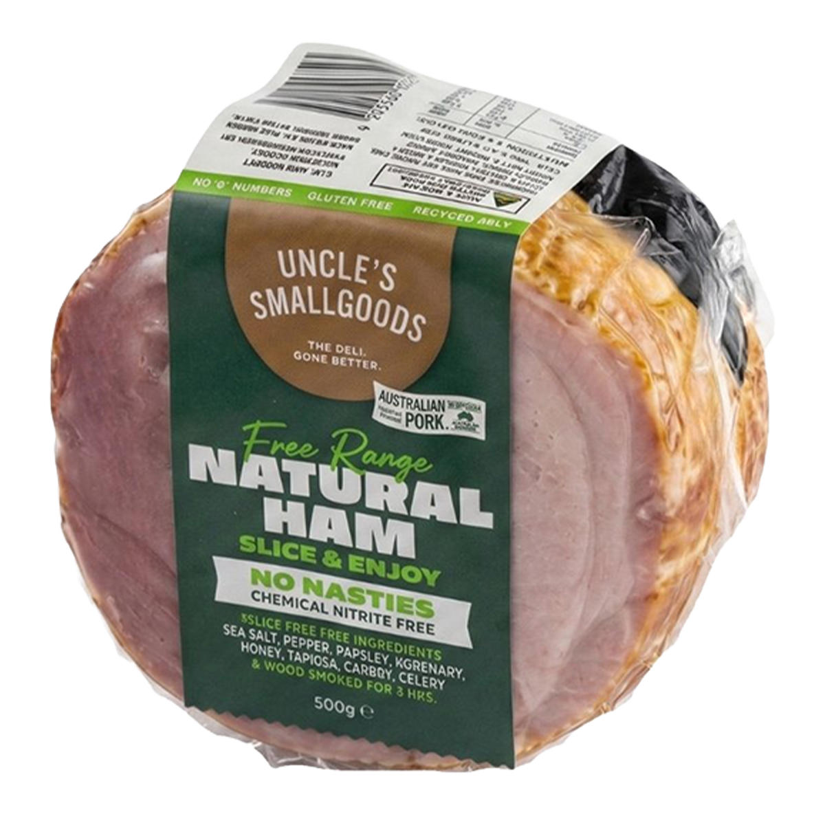 Uncle's Smallgoods Nitrite Free Half Ham 500g
