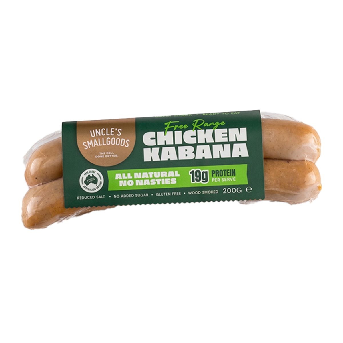 Uncle's Smallgoods Nitrite Free Free Range Chicken Kabana 200g