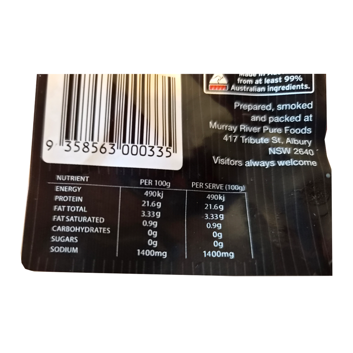 Murray River Smokehouse Nitrite Free Free Range Turkey Bacon 150g