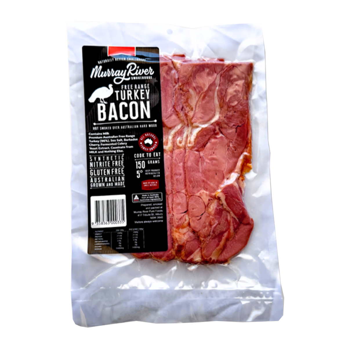 Murray River Smokehouse Nitrite Free Free Range Turkey Bacon 150g