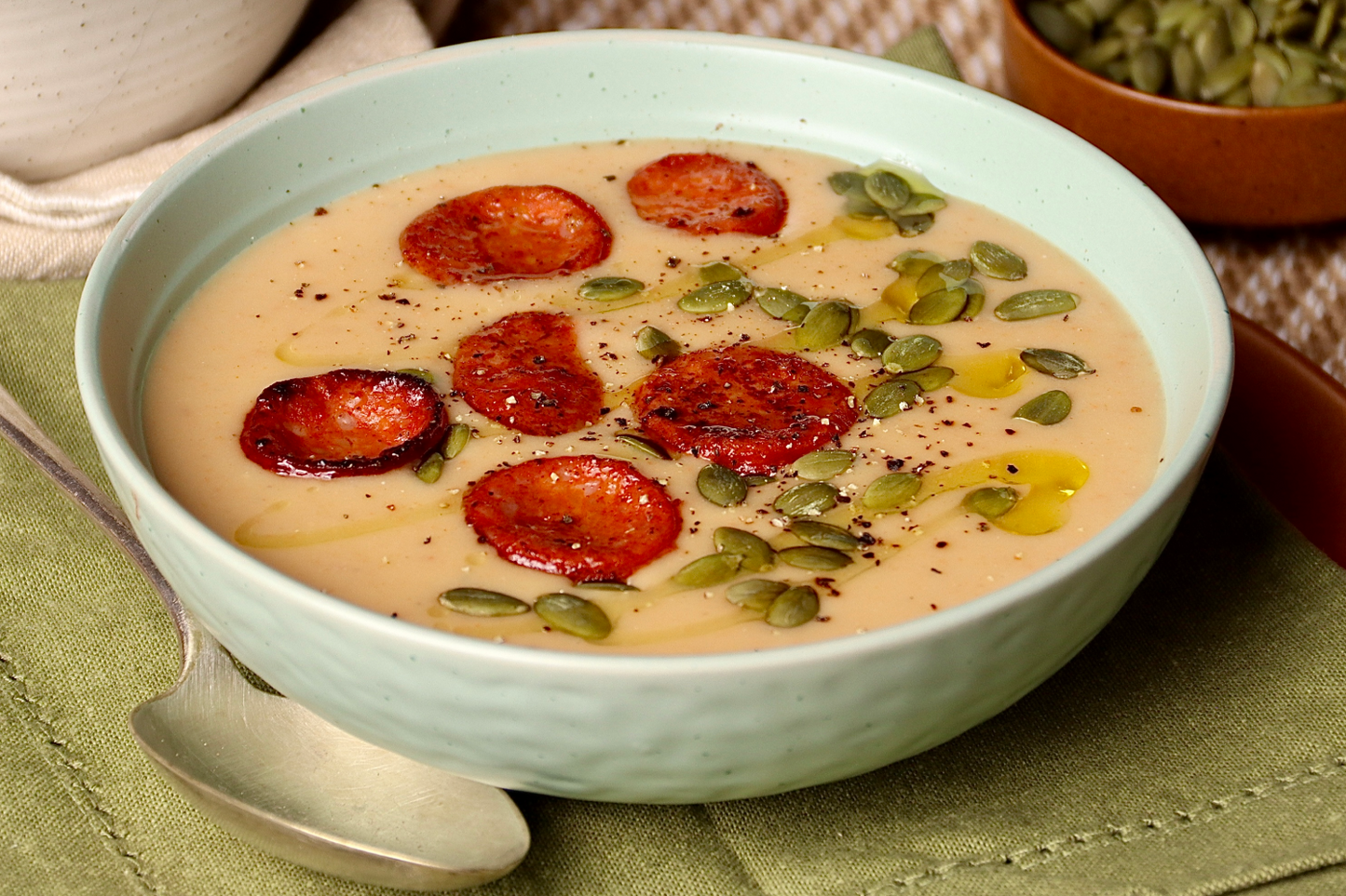 Potato, Leek and Chorizo Soup