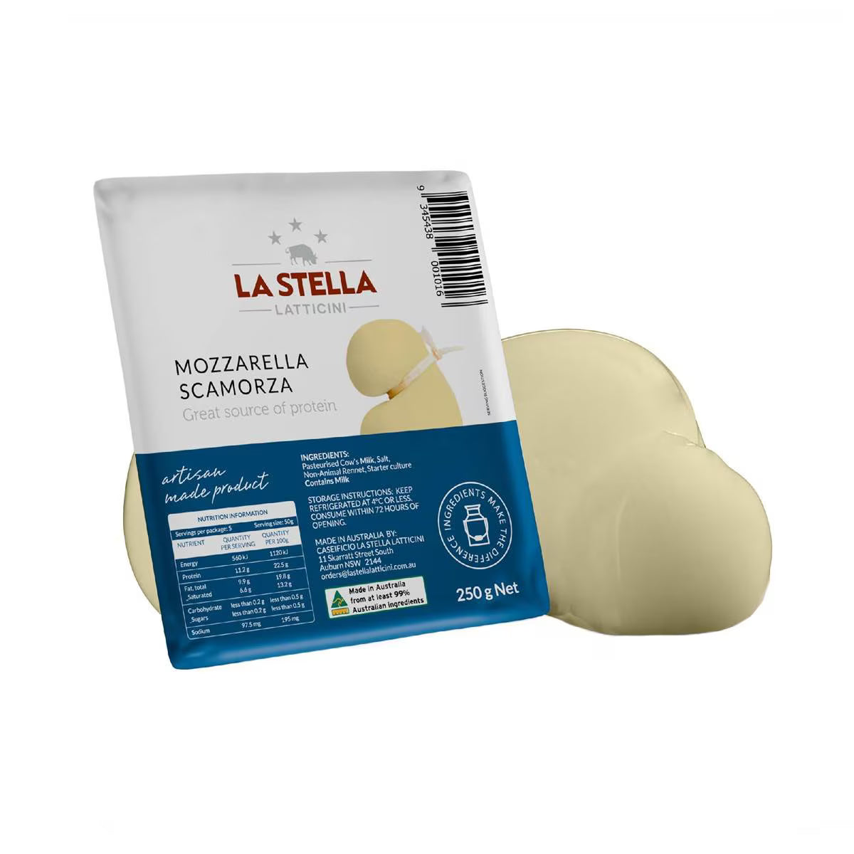 La Stella Latticini White Scamorza Cheese 250g