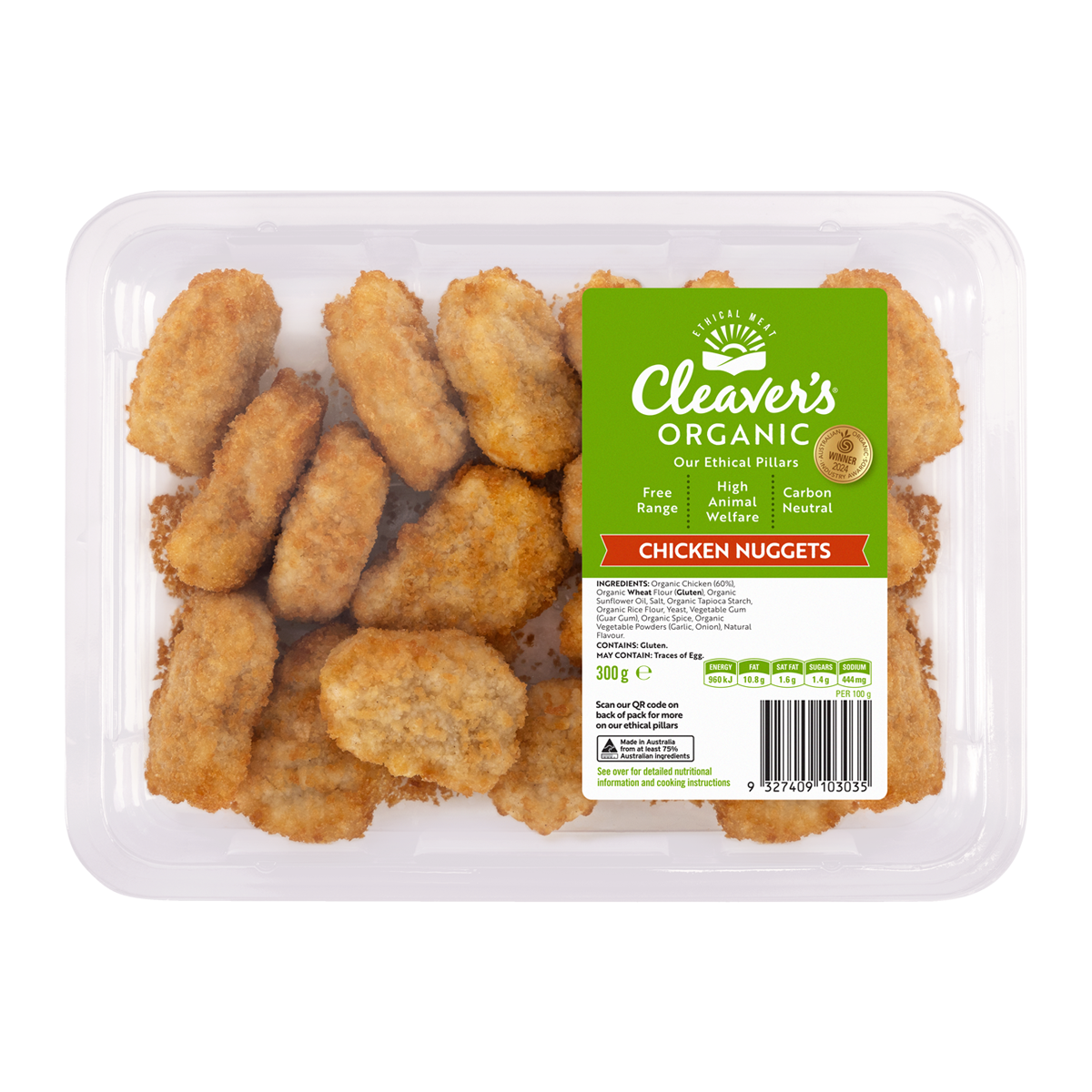 Cleaver's Organic Free Range Chicken Nuggets | Harris Farm
