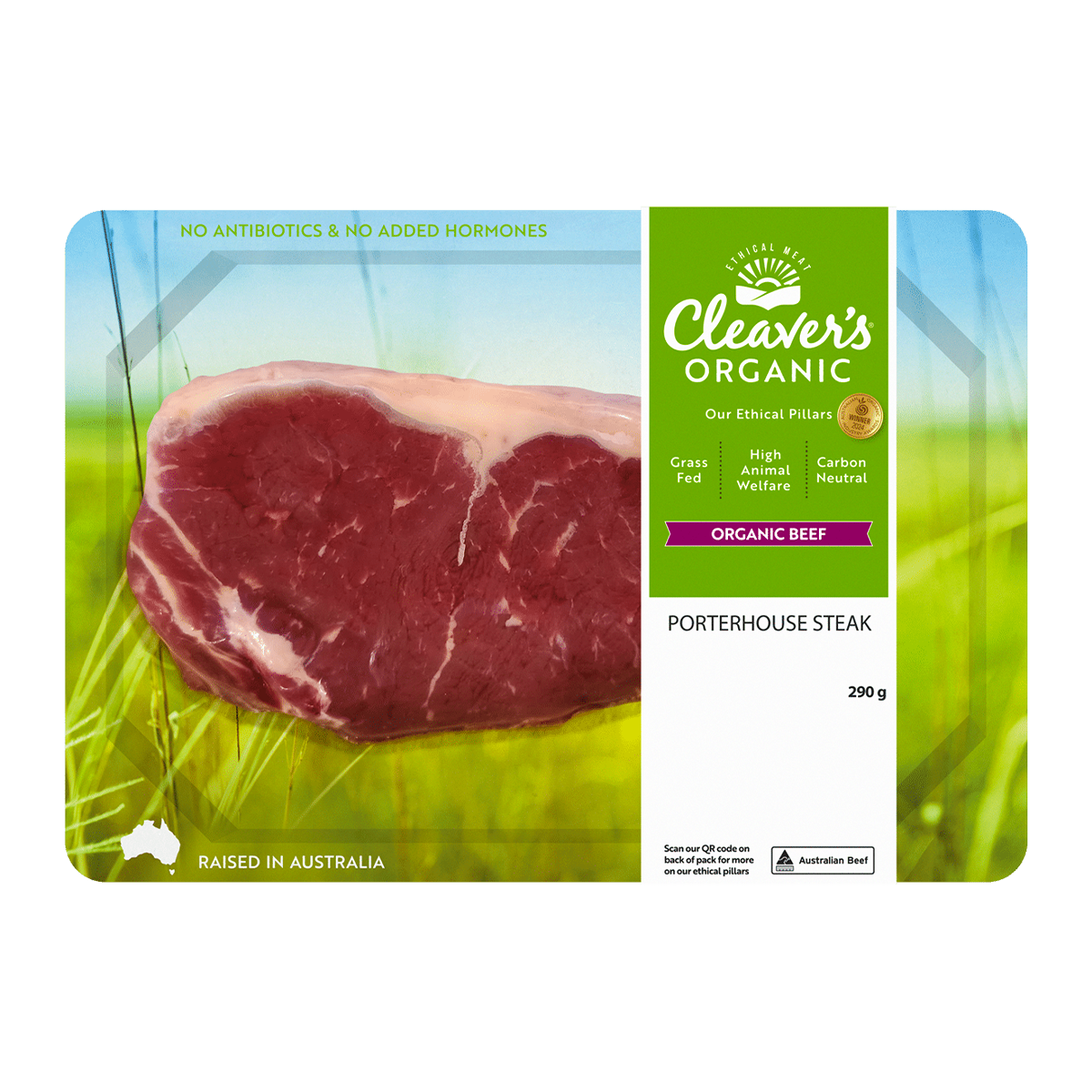 Cleaver's Organic Thin Cut Beef Scotch 450-550g