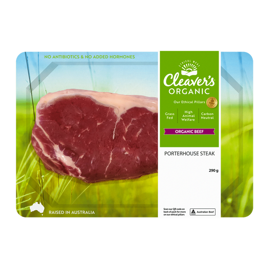 Cleaver's Organic Thin Cut Beef Scotch 450-550g