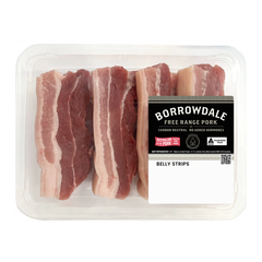 Borrowdale Free Range Pork Belly Strips 350g-550g