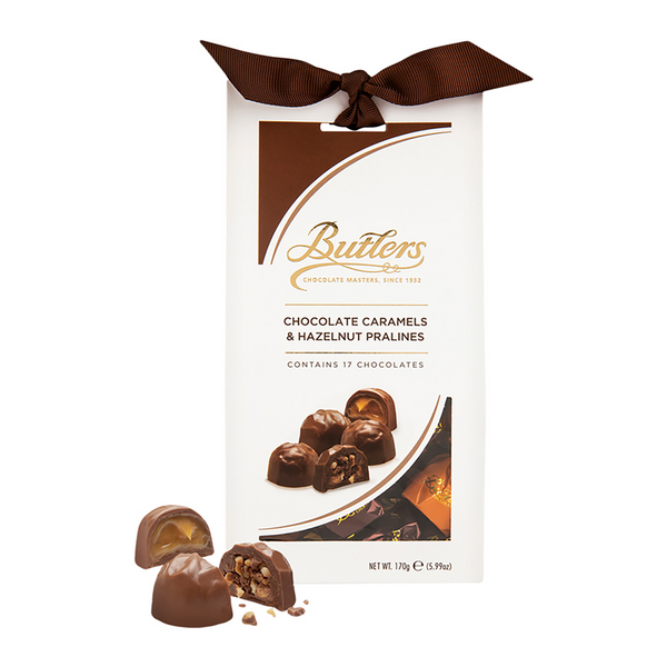 Butlers Chocolate Caramels and Hazelnut Pralines 170g