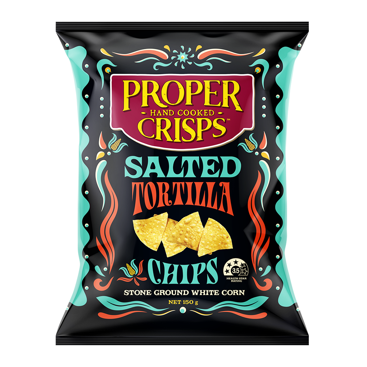 Proper Crisps Tortilla Chips Salted 150g
