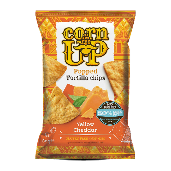 Corn Up Popped Tortilla Chips Cheddar 60g
