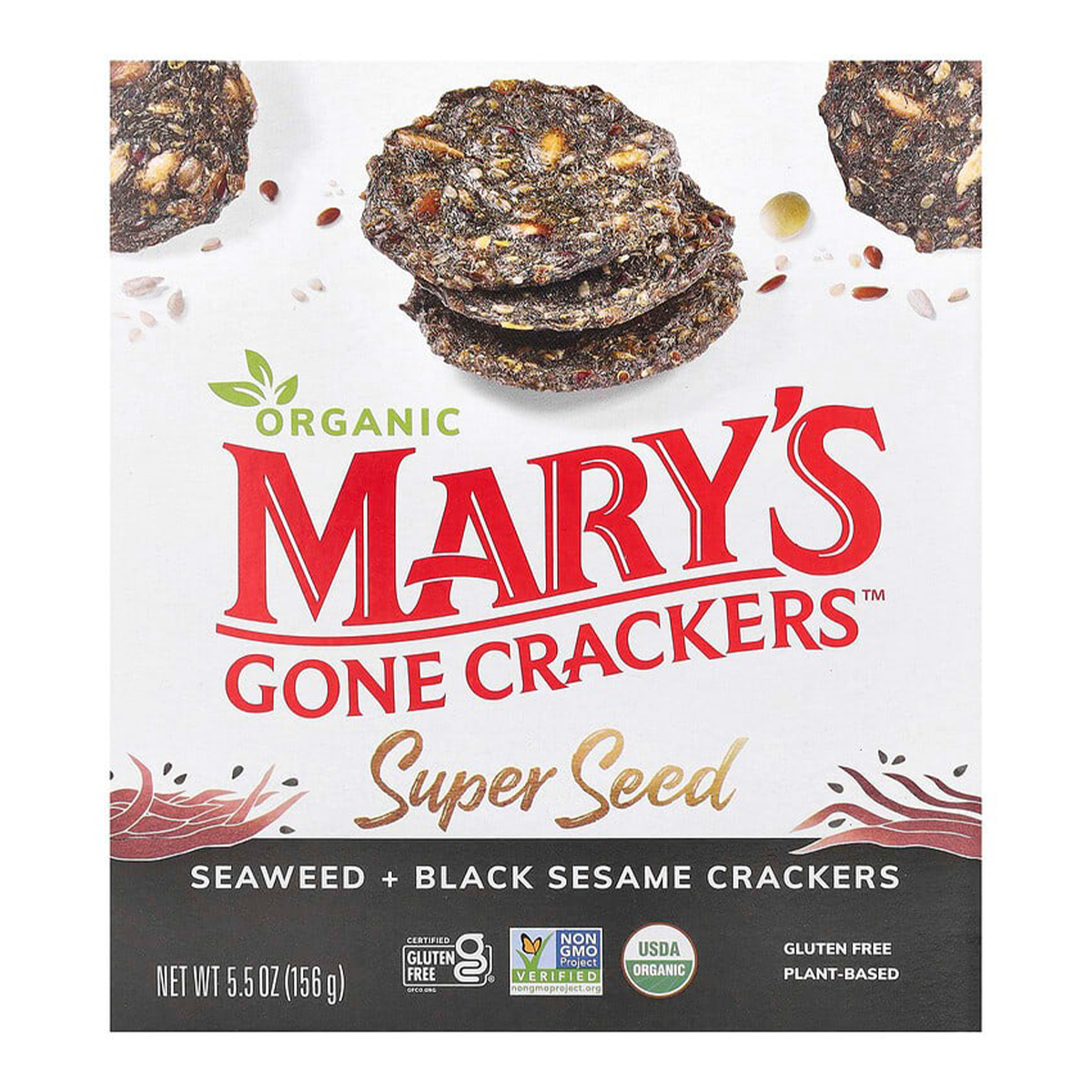 Mary's Gone Crackers Super Seaweed Cracker 156g