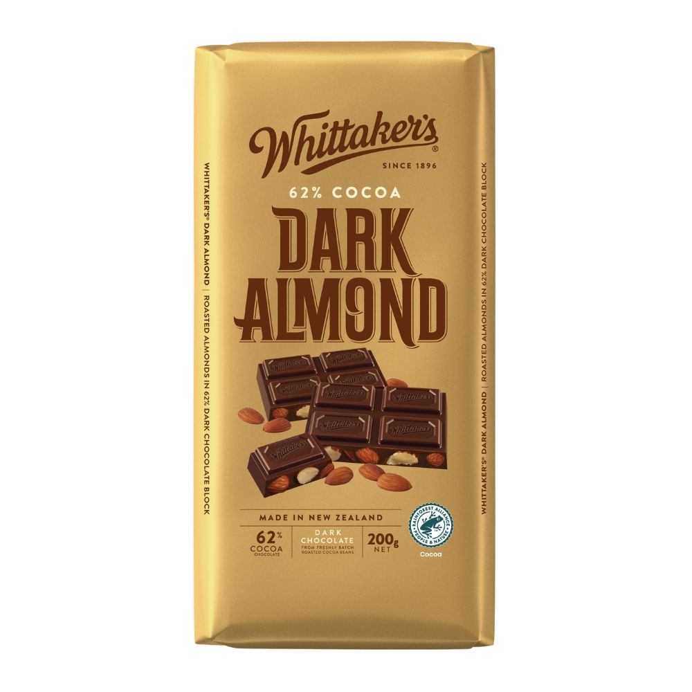Whittakers Dark Almond Chocolate 200g