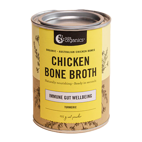 Nutra Organics Chicken Bone Broth Tumeric 125g