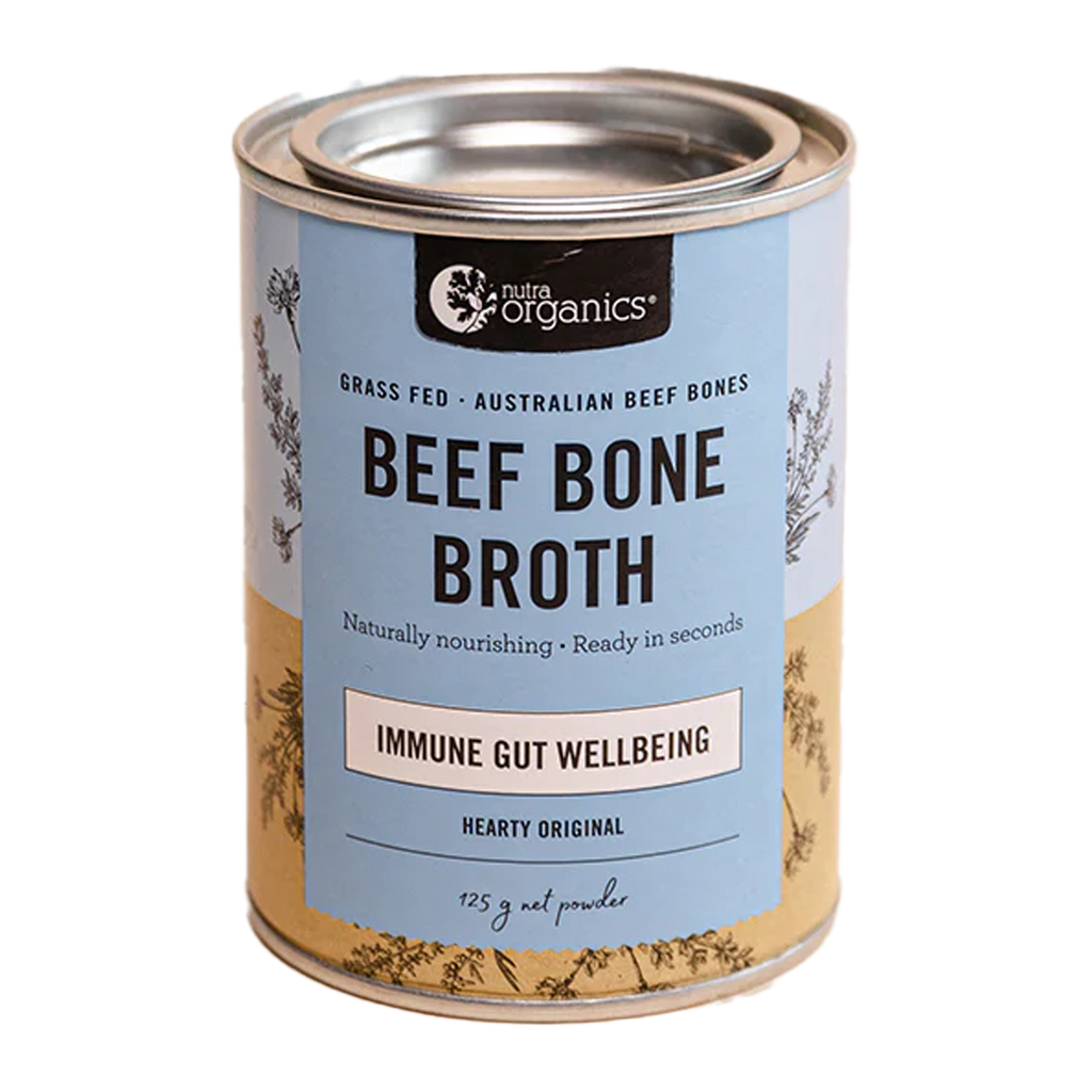 Nutra Organics Hearty Beef Bone Broth Original 125g Harris Farm Markets