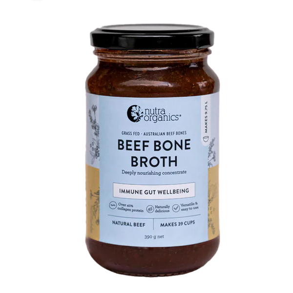 Nutra Organics Beef Bone Broth Natural 390g