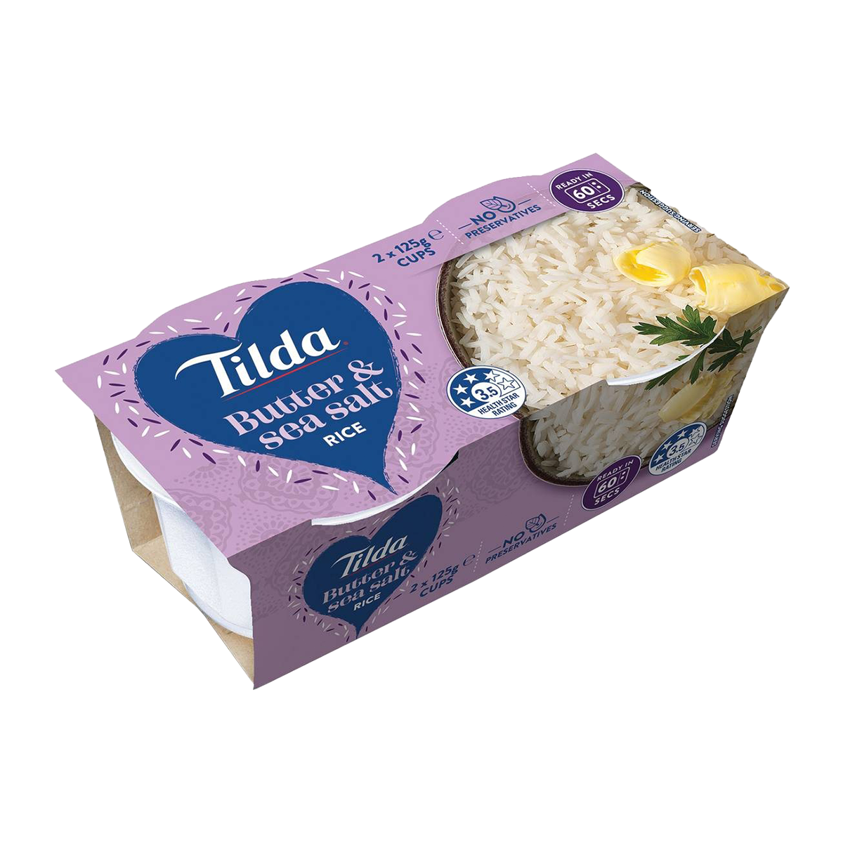Tilda Butter & Sea Salt Rice x2 250g