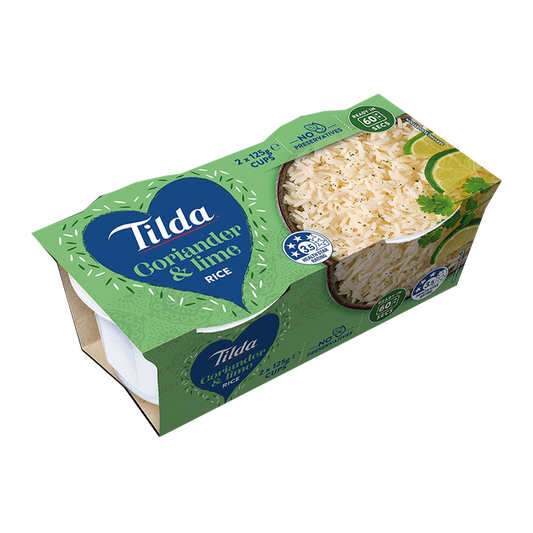 Tilda Coriander & Lime Rice Cups x2 250g