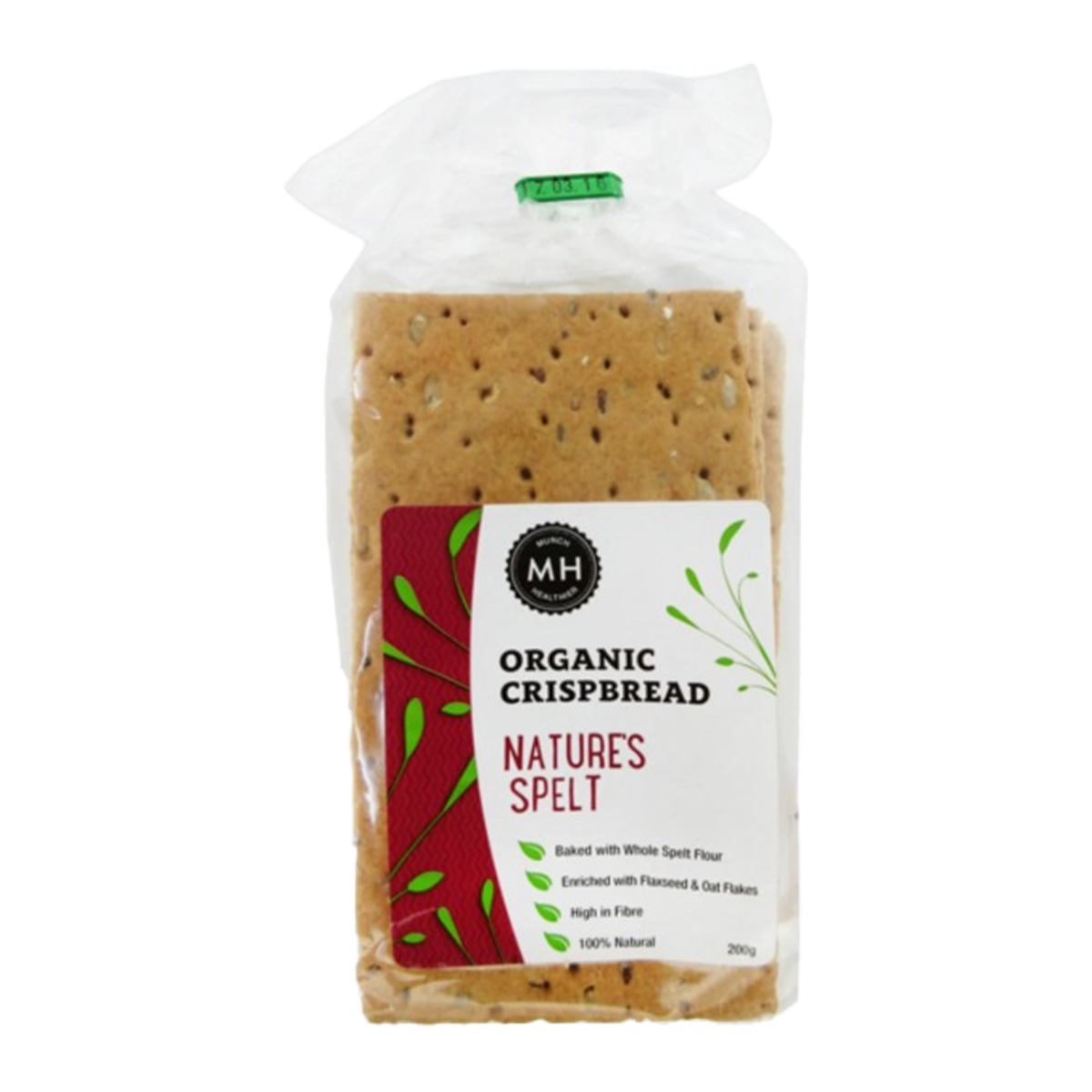 Munch Healthier Organic Spelt Crispbreads 200g