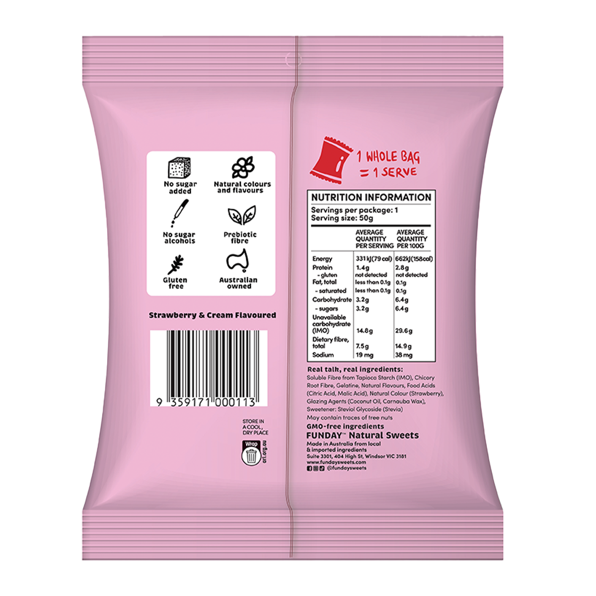 Funday Strawberry and Cream 50g