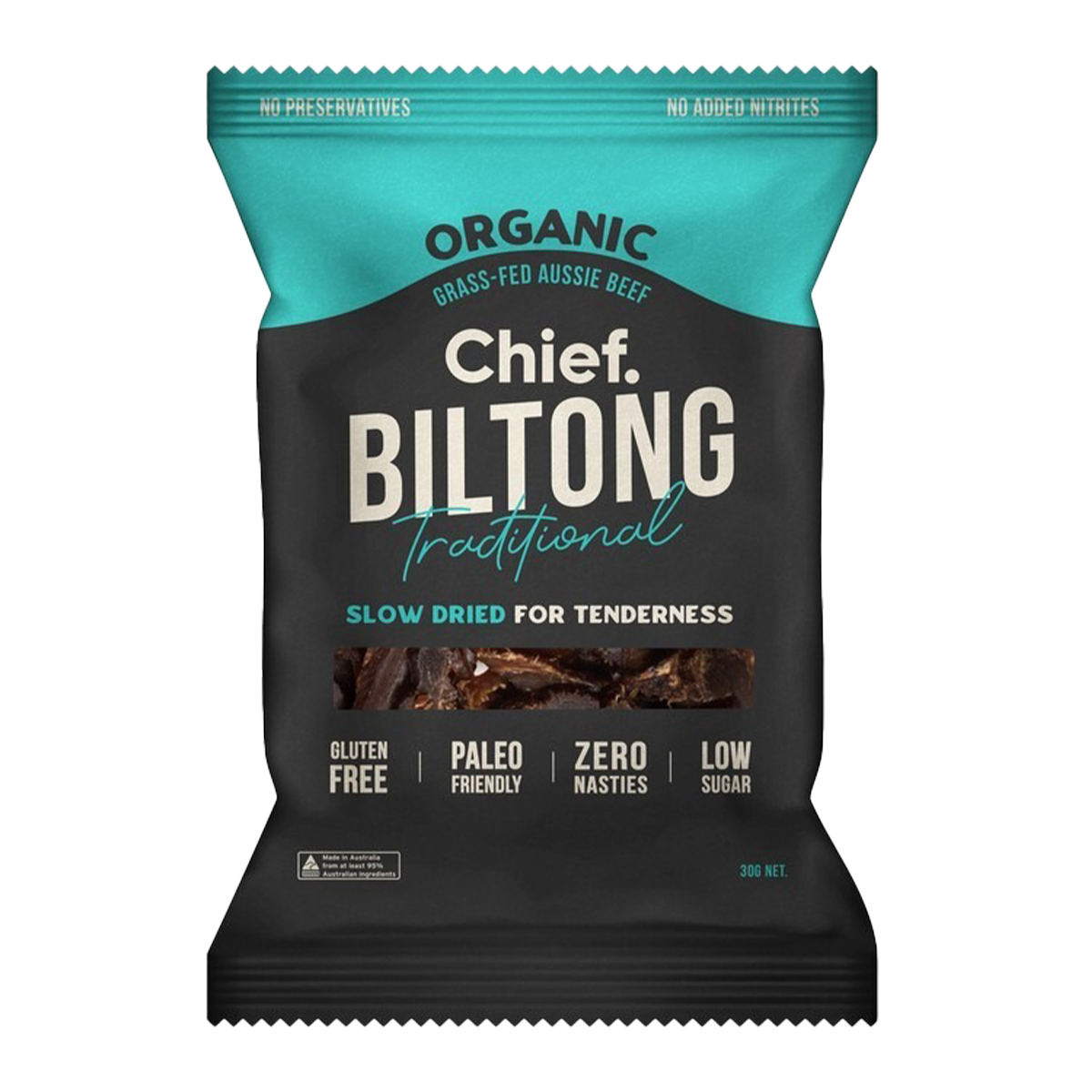 Chief Traditional Beef Grass Fed Biltong 30g