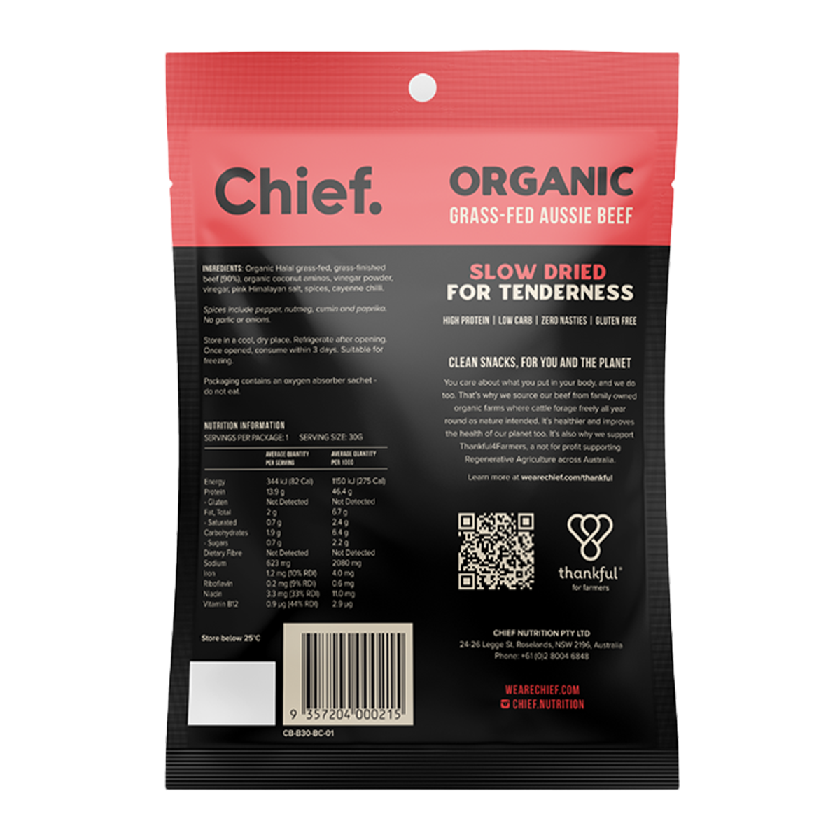 Chief Cayenne Chilli Biltong 30g