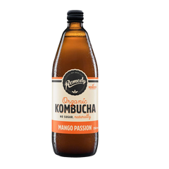 Remedy Organic Kombucha Mango and Passionfruit 750ml