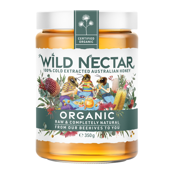 Wild Nectar Australian Organic Honey Jar 350g