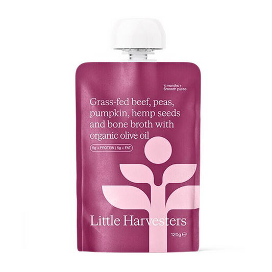 Little Harvesters Grass-Fed Beef & Peas Puree Pouch 120g