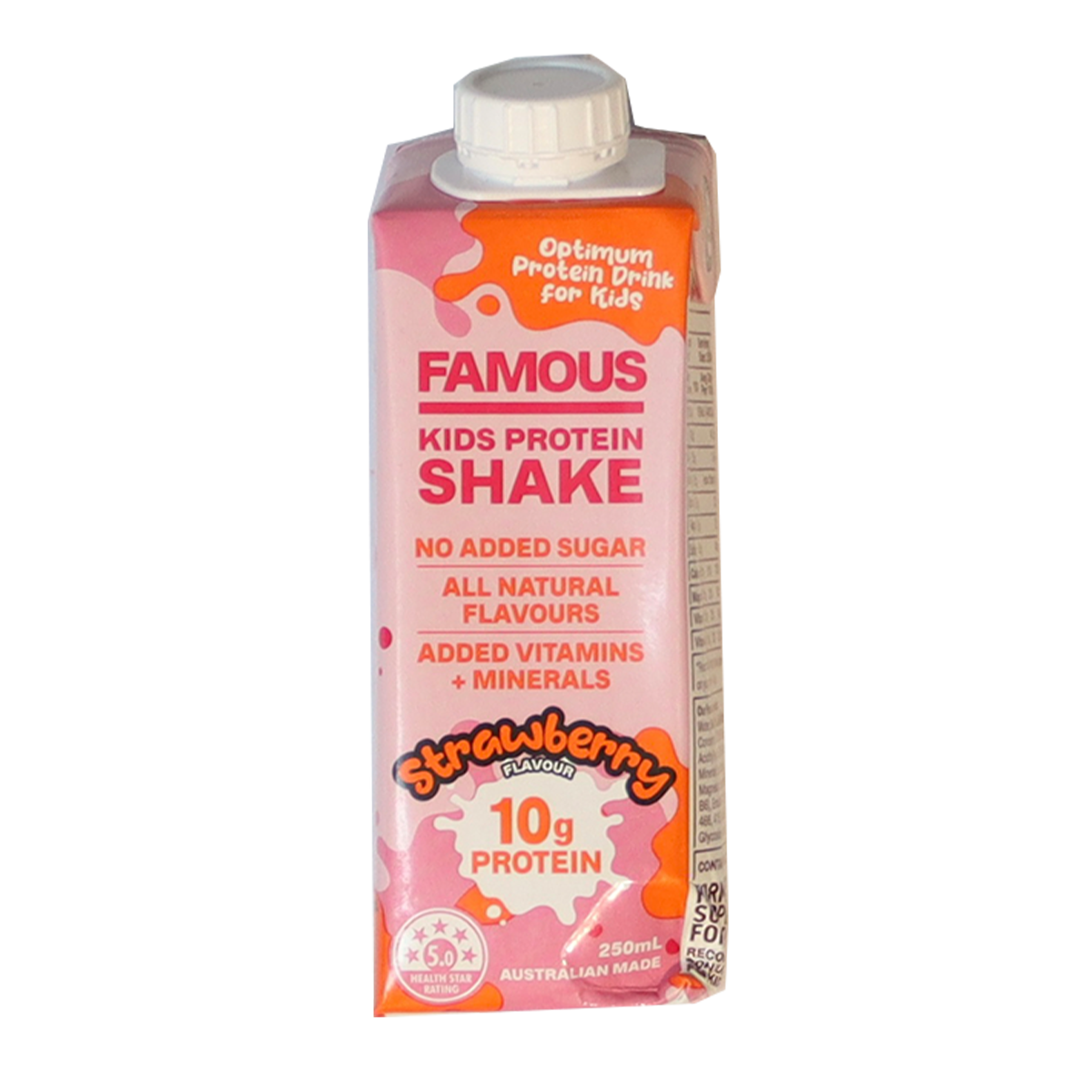 Famous Kids Strawberry Protein Shake 250ml