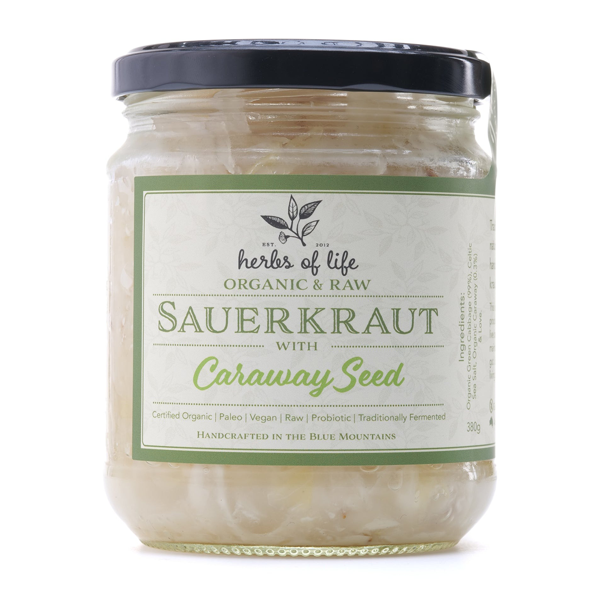 Herbs of Life Organic Sauerkraut Caraway Seed 380g