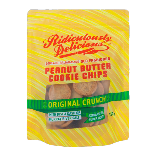 Ridiculously Delicious Peanut Butter Cookie Chips Original Crunch 150g