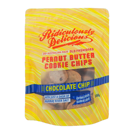 Ridiculously Delicious Peanut Butter Cookie Chips Chocolate Chip 150g
