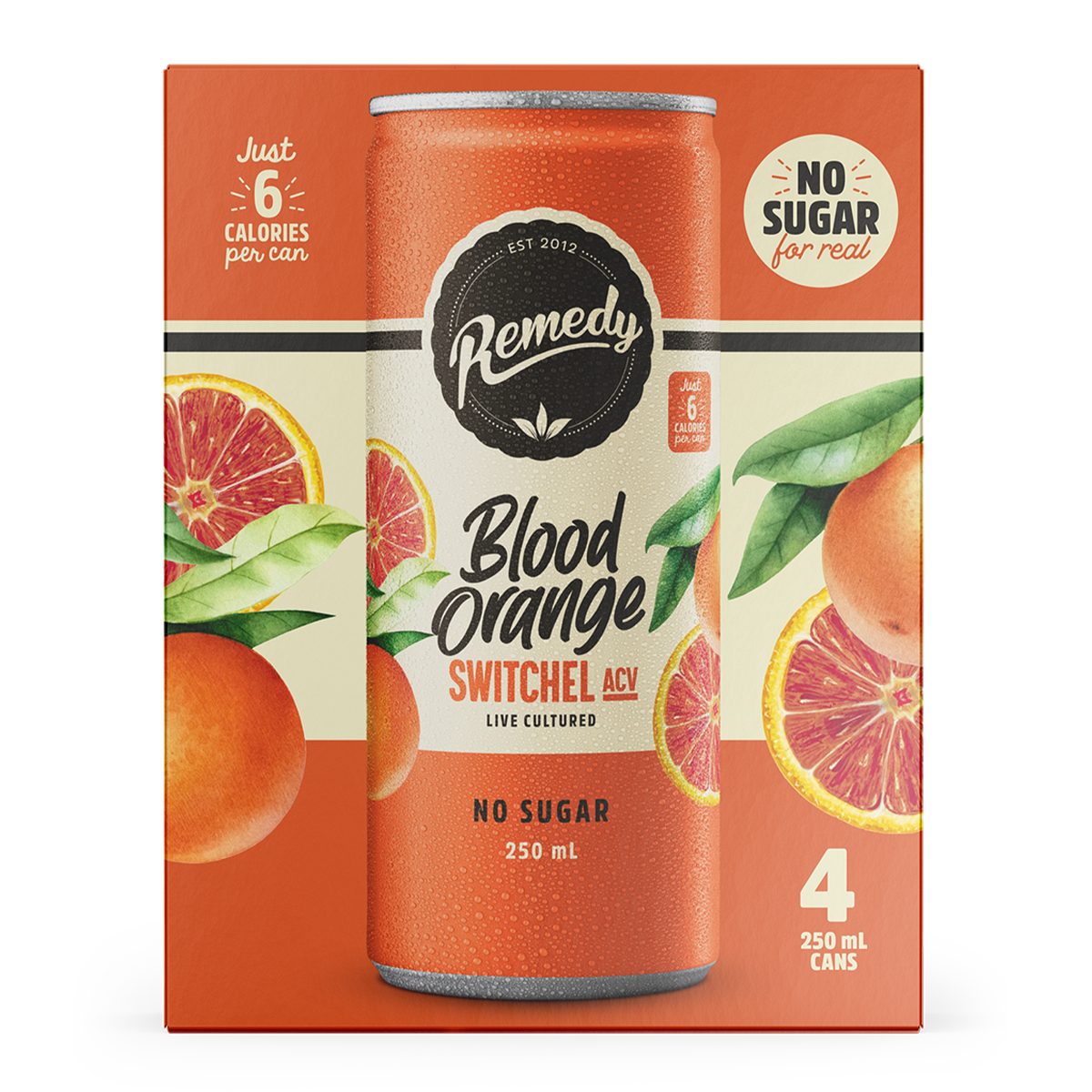 Remedy Switchel Blood Orange 4 x 250ml
