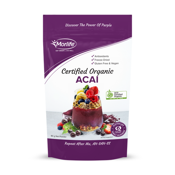 Morlife Organic Freeze Dried Acai Powder 80g