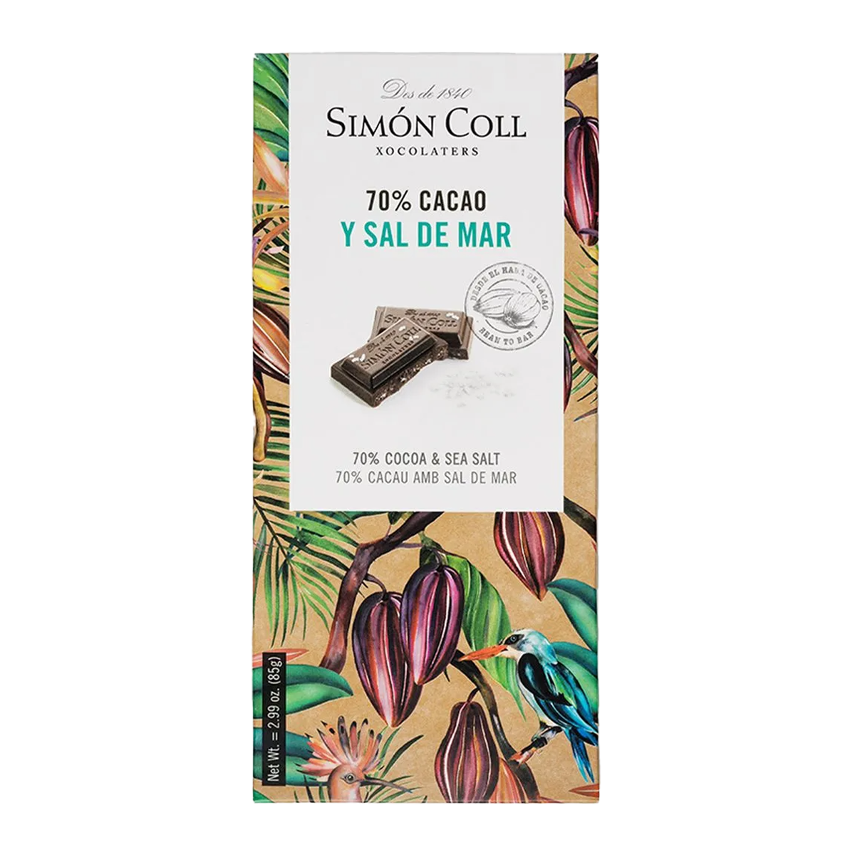 Simon Coll Sea Salt Dark Chocolate 70% 85g