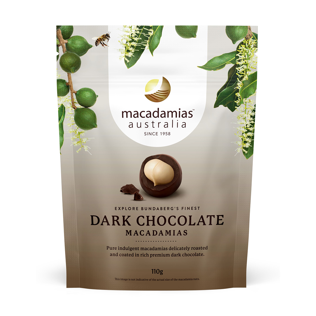 Macadamias Australia Dark Chocolate Macadamia 110g
