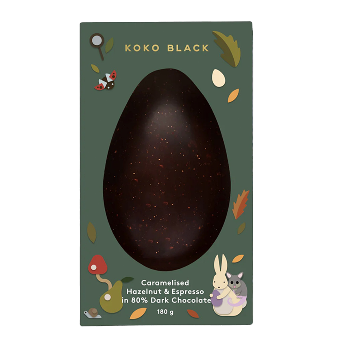 Koko Black Caramelised Hazelnut and Espresso Dark Chocolate Egg 180g