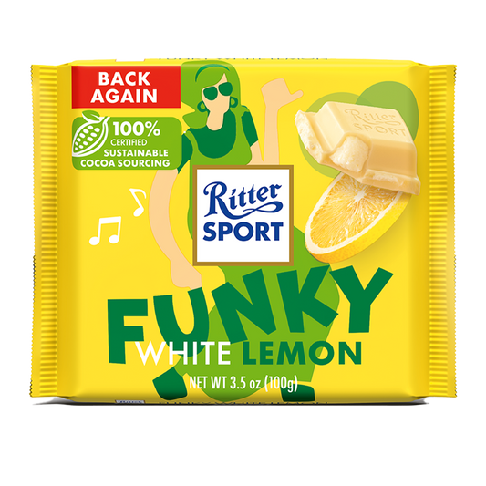 Ritter Sport Funky White Lemon Chocolate 100g