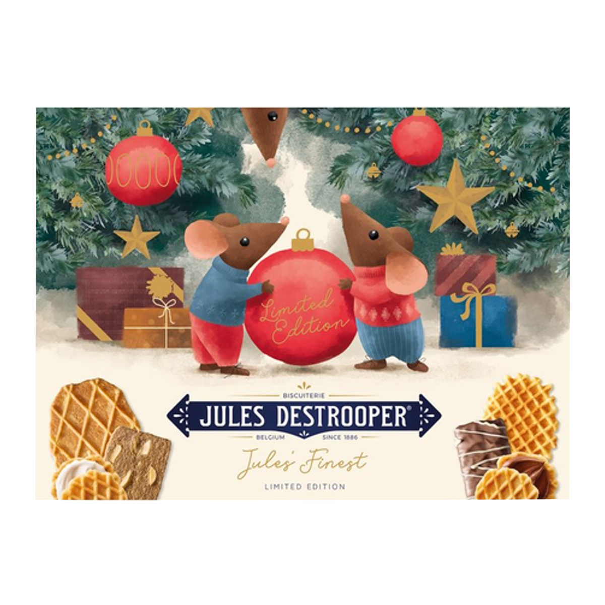 Jules Destrooper Crisps Assorted Mice Tin 200g