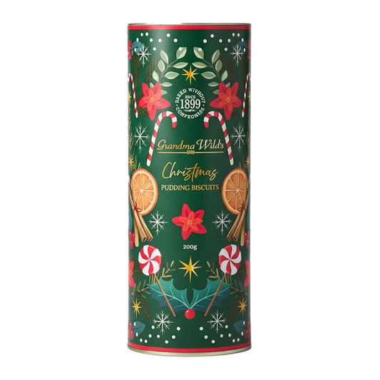 Grandma Wild Christmas Candy Cane Pudding Biscuits 200g