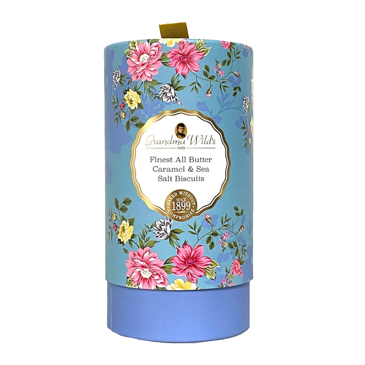 Grandma Wild Victorian Floral Tube Salted Caramel Biscuits 150g